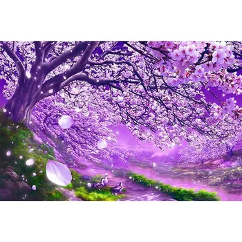 Diamantové malování Diamantové malování - Růžový rozkvetly strom - č. 354 40x60 cm