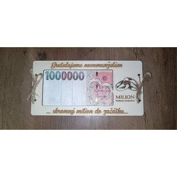 Dřevěné svatební přání - srdce 2