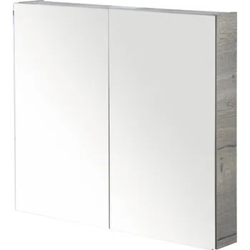 Koupelnový nábytek Zrcadlová skříňka bez osvětlení Sanox 70 x 13 x 65 cm tabacco 2 dvířka oboustranně zrcadlové