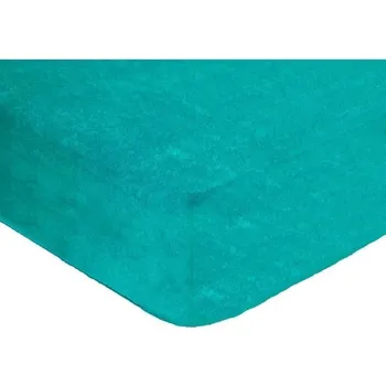 Prostěradlo DekorTextil Dětské napínací prostěradlo FROTÉ Premium tyrkys ROZMĚR: (š/d/v) 80 x 160 x 20 cm
