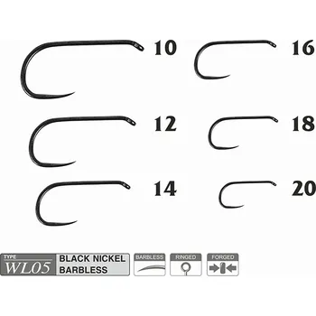 Rybářský háček Muškařské háčky Traper Hikara WL05 vel. 10