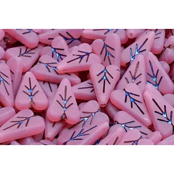 Korálek Lístek ve tvaru srdce č.3522 (16x11mm)