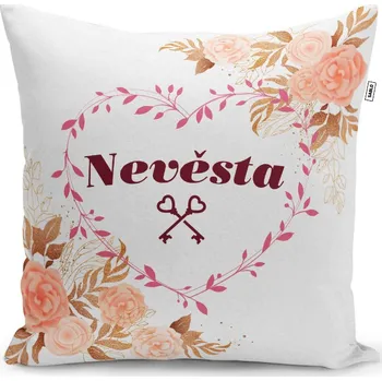 Polštář Sablio Polštář Nevěsta srdce: 40x40 cm