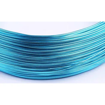 Korálek Alu drát tyrkysový (2 mm)