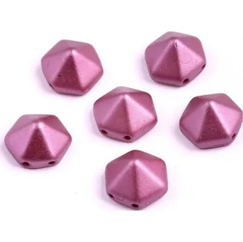 Korálek Dvoudírkový hexagon č166