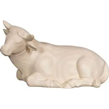 Vánoční dekorace Ornatis Vůl ležící Provedení: Přírodní bez malování, Velikost stojících figur dospělých postav: 23 cm Dřevěná vyřezávaná figurka vola