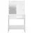 Toaletní stolek s LED 74,5 x 40 x 141 cm, bílý