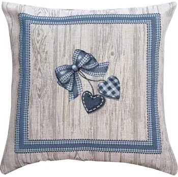 Polštář NábytekProNás Dekorační polštář - Srdíčka s mašlí