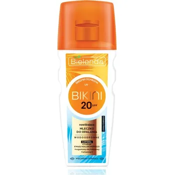Stojan na slunečník Bielenda Bikini mléko na opalování voděodolné SPF 20 175 ml
