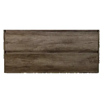 Koupelnový nábytek Koupelnový nábytkový set Porto 120 cm s keramickým dvojitým umyvadlem 2 zásuvky Nebraska dub Nebraska a zrcadlem s LED osvětlením