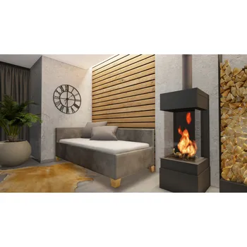 Postel MRAVA, s.r.o. Rohová čalouněná postel LYRA