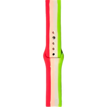 Příslušenství k chytrým hodinkám Barevný pruhovaný silikonový řemínek 20mm pro hodinky Samsung / Huawei / Xiaomi / Garmin Typ: 4