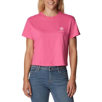Dámské Tričko s krátkým rukávem COLUMBIA NORTH CASCADES CROPPED T 1930051656 – Růžová XL
