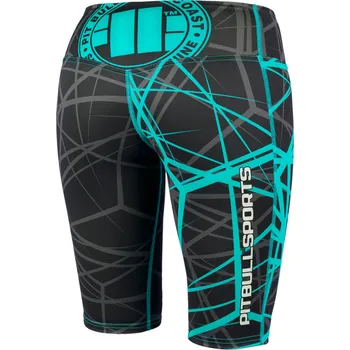 Dámské legíny PitBull West Coast - dámské 1/2 kompresní legíny PB RAY modré XS