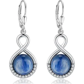 Náušnice NUBIS® Stříbrné visací náušnice s kyanitem - NB-3856