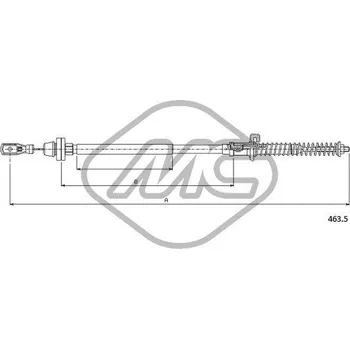 Lanko parkovací brzdy Lanko plynu, , 7777663, Metalcaucho, 81527