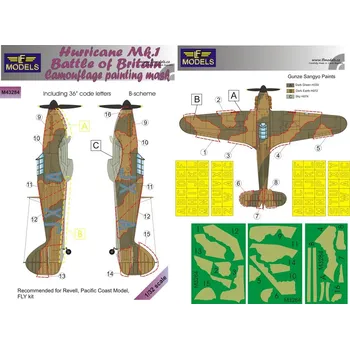 Plastikový model LF model 1/32 Mask Hurricane Mk.I Battle of Britain Camo B