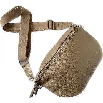 Outdoorové zavazadlo Piazza Italia Dámská crossbody ledvinka velká - tmavě béžová