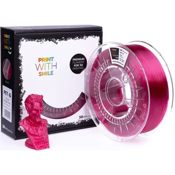 Filament Print with smile PET-G rapsberry pink, 1,75 mm, 1 kg