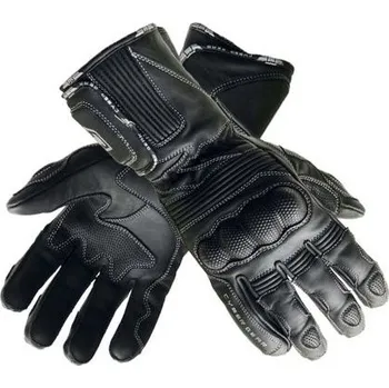 Moto rukavice Rukavice BULL leather sport black- S- černá