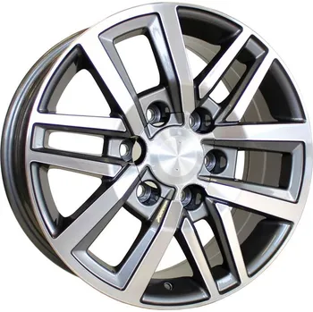 Alu kolo Alu kola Racing Line B1155, 18x7.5 6x139.7 ET25, šedivá + leštění vhodné pro Toyota Landcruiser (do 2024)