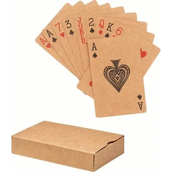 Poker Hrací recyklované karty - ARUBA +, béžová
