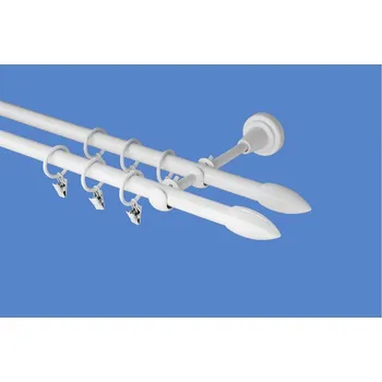 Garnýž kovová 460 cm dvouřadá - dvojitá 16 Špice double bílá