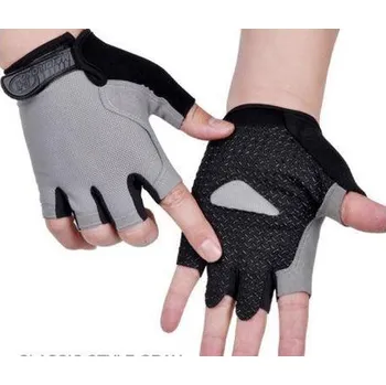 Chránič rukou Protiskluzové poloprstové cyklistické rukavice - Styl 2-šedá,XL