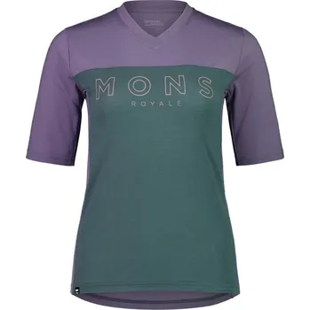 cyklistický dres Dámské funkční bajkový dres Mons Royale Redwood enduro VT WMNS thistle/burnt sage Zelená S