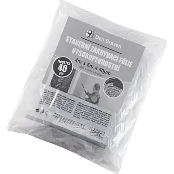 Krycí plachta DEN BRAVEN Mikrotenová plachta 4 x 5 m (tl. 40 mikronů) černá