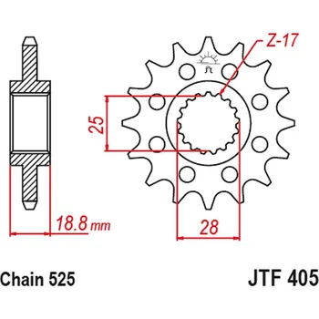 Motodíl JT řetězové kolo přední 2078M 20 s gumou BMW F 800R 09-20 (2078M20JT) (řetěz 525) (JT řetězové kolo přední 2078M 20 s gumou BMW F 800R 09-20 (2078M20JT) (řetěz 525))
