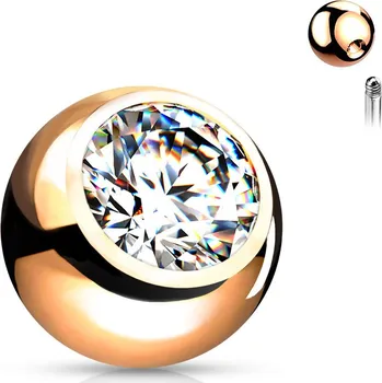 Piercing Šperky4U Ocelová náhradní kulička, závit 1,2 mm - ND01012RDC-1204