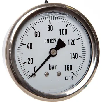 Měřič tělesných funkcí manometr MI63G/277/1,6 0/160bar G1/4B zadní přip. + glycerinové plnění