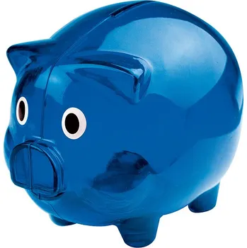 Pokladnička Plastová kasička prasátko, modrá