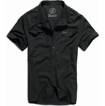 Pánská košile Košile Roadstar, Brandit, krátký rukáv, černá, XL