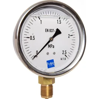 Měřič tělesných funkcí PREMATLAK, a.s. manometr 03384 G/MM100K/117/1,6 0/2,5MPa, G1/2B spodní přip. + glycerinové plnění