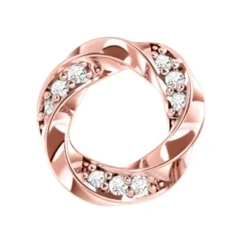 Přívěsek Couple, Stylový přívěsek Garland, růžové zlato se zirkony, 6670368-4-0-1