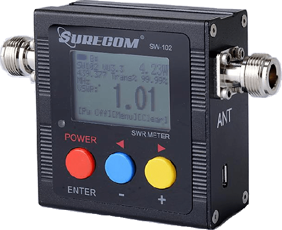 SURECOM OST-SW102-VU Digitální VHF/UHF Wattmetr PSV-metr frekvenční čítač