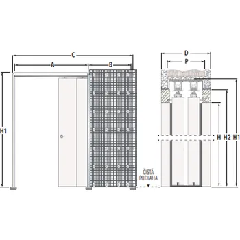 Stavební pouzdro ECLISSE ČR Stavební pouzdro TELESKOP 1100+1100mm do zdiva Eclisse