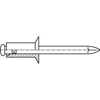 Nýt PROFISTYL DIN 7337 trhací nýt zapuštěná hlava AL/St hliník-ocel Varianta: DIN 7337 trhací nýt zápustná hlava AL/ST 4x10