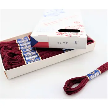 Příze Niťárna Vyšívací příze Mouline 3492 - tmavé bordó