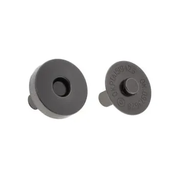 Magnetické zapínání do kabelek a batohů, propichovací, 18mm průměr, černý nikl