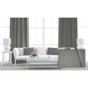 Závěs Bydlimekrasne.cz Hotový závěs s řasící páskou 100% blackout 135x270 cm šedý