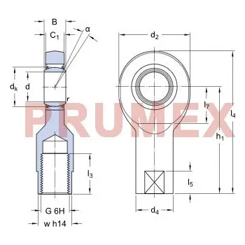 SKF SIL 40 TXE-2LS kloubová hlavice