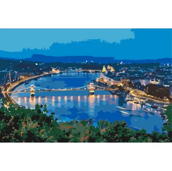 Malování podle čísel - Budapešť, Maďarsko Velikost: 40x60cm, Rámování: Pouze srolované plátno
