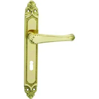 Dveřní kování Štítová klika dveří IKARUS mosaz lesklé kování COBRA