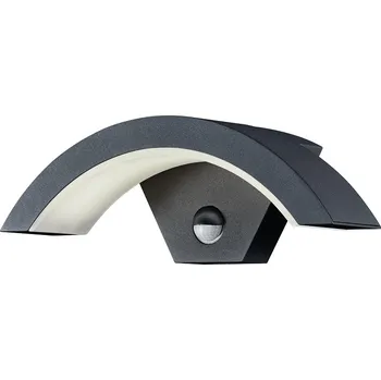 Venkovní osvětlení Trio Leuchten 220969142 OHIO - LED nástěnné venkovní svítidlo s čidlem pohybu IP54, LED 6W, 3000K (Venkovní svítidlo na zeď v šedé antracitové barvě s pohybovým senzorem)