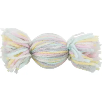 Hračka pro kočku Trixie Bonbón z vlny s rolničkou, hračka pro kočky, polyester, 10 cm