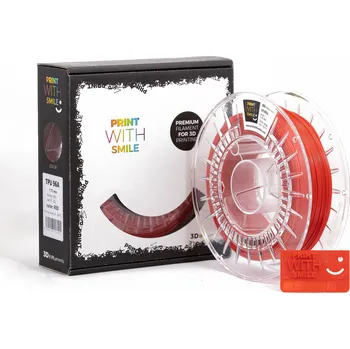 3D tisk Print With Smile Print WS Flex TPU 96A Red 1,75 mm, 0,5 kg