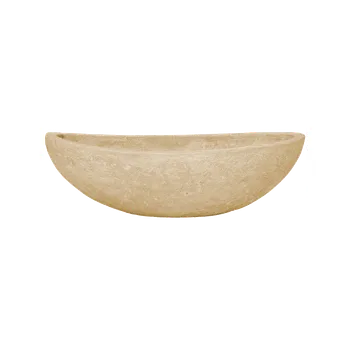 Květináč Moderní květináč Baq Polystone Plain, Boat Natural 46x13cm